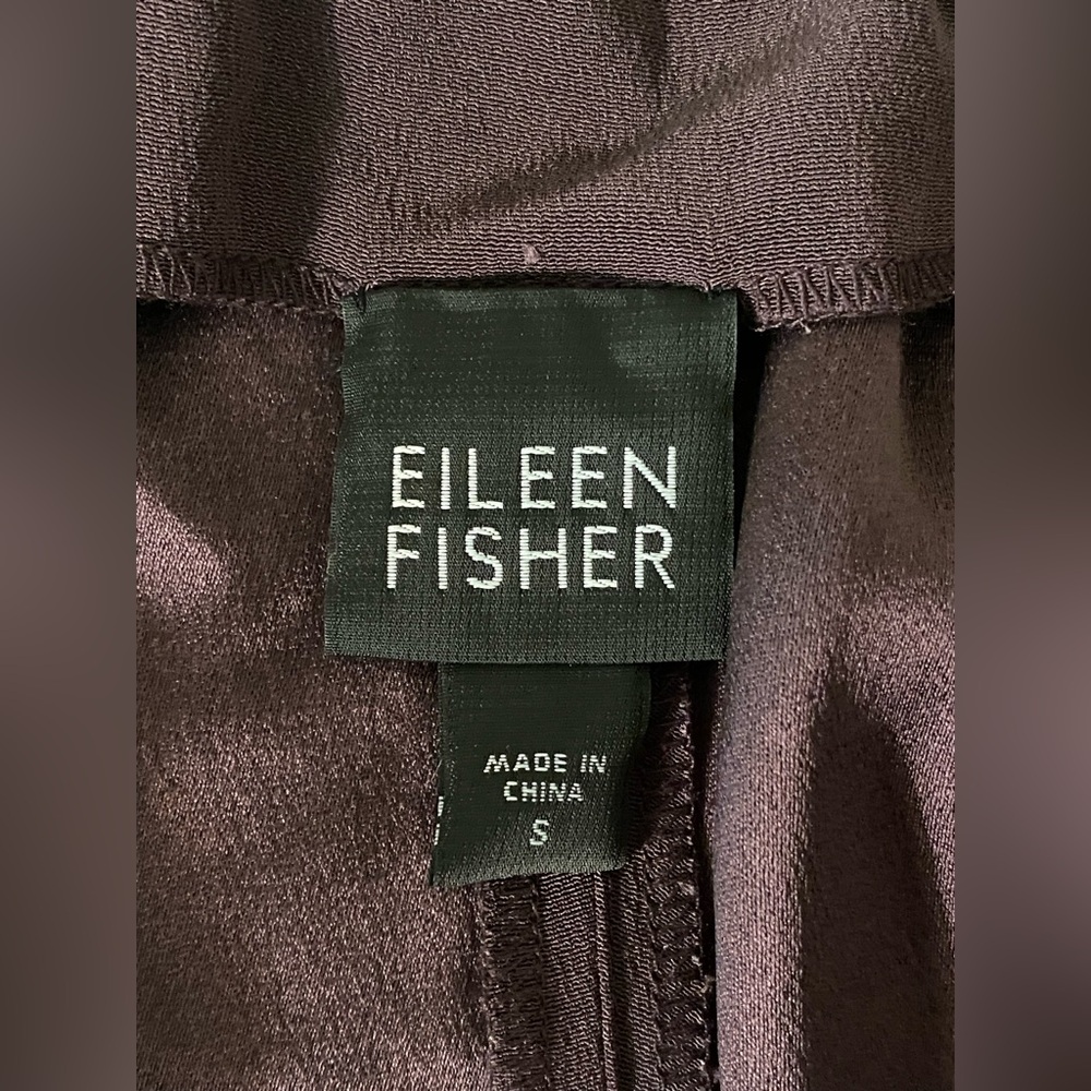 Eileen Fisher Pants Womens Size Small Plum Wide Leg Trousers Minimalist Lux - Picture 5 of 9